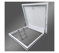 Escotilla de ático de acero galvanizado con amortiguador de gas - Escaleras de sótano impermeable y cubierta de entrada de patio para una solución de acceso segura y aislada, diseño duradero y