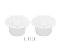 Escotilla de Cable eléctrico para RV, Cubierta de Cable de alimentación con Tapa a presión, Puerta fácil de Deslizar con bisagra Resistente, trampilla de Almacenamiento Redonda de