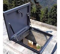 Escotilla de Escape portátil de Aluminio para sótanos: Tapa de Acceso al Techo con Apertura de 90° para sótanos, terrazas acristaladas, Casitas de Juegos y claraboyas com