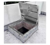 Escotilla de Salida de Emergencia para tejado, Ligera e Impermeable - Tapa de Acceso a alcantarilla/Espacio confinado a Prueba de óxido con pestillo y manija (Interior 90x90cm/35.4x35.4in)