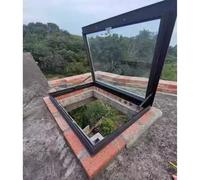 Escotilla de Techo, claraboya Personalizable de aleación de Aluminio para ático/sótano, escotilla Universal para Ventana de Techo (65 x 55 cm/25,6 x 21,7 Pulgadas) con Accesorios: solución d