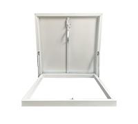 Escotilla de techo comercial de acero galvanizado impermeable, soporte hidráulico, 75 x 75 cm, ideal para acceso a casa/sótano y solución de apertura segura