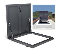 Escotilla de Techo de 21x23 Pulgadas: tragaluz de Acero galvanizado, Puerta antirrobo, Cubierta Duradera para el Mantenimiento del Techo, con Recubrimiento en Polvo, Ideal para instalación e