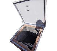 Escotilla de techo de acero antirrobo, puerta de tragaluz, galvanizado, con recubrimiento en polvo, tamaños de 20 a 39 pulgadas, cubierta blanca de mantenimiento, tapa de boca de ventana de techo