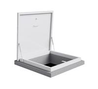 Escotilla de techo de acero galvanizado con soporte hidráulico para un acceso seguro al ático, sótano y emergencia, apertura de 90°