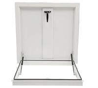 Escotilla de Techo de Acero galvanizado - Puerta de Acceso de Aluminio Duradera para áticos, sótanos, bóvedas y bodegas - Tapa metálica Segura (90x90cm/35.4x35.4in)