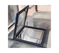 Escotilla de techo de aleación de aluminio, cubierta de escotilla de techo de acero galvanizado, barra hidráulica neumática para una fácil apertura, ático de vidrio templado