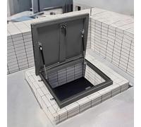 Escotilla de techo de aluminio con asa, resistente a la intemperie, puerta de acceso resistente a los robos (85 x 60 cm) para un mantenimiento seguro del techo y un uso duradero