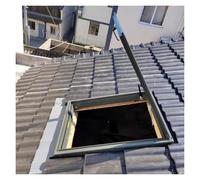 Escotilla de techo de aluminio con puntal de gas, cubierta de acceso a tragaluz impermeable, se adapta a 66 x 76 cm / 26x30in, solución impermeable para sótano para una fácil entrada