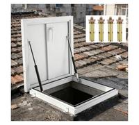 Escotilla de techo de aluminio de alto rendimiento, resistente a la intemperie, para puerta de acceso de techo plano, manija de elevación hidráulica, panel de acceso para tragaluz (70 x 50 cm)
