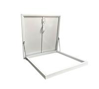 Escotilla de techo de metal grueso de alta calidad, puerta de acceso al ático y acceso al techo, escotilla de mantenimiento impermeable para una fácil instalación en áticos, patios, sótanos (blanco
