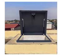 Escotilla de techo de salida de emergencia de acero resistente a la intemperie, tapa de puerto de acceso al techo, tamaños de 20 a 40 pulgadas, cubierta de lluvia para un acceso seguro (tamaño