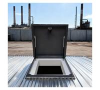 Escotilla de techo de zinc resistente a la intemperie, cubierta de acceso para ático de 55 x 55 cm, ideal para entrada y mantenimiento de techo de alta resistencia a los tiempos