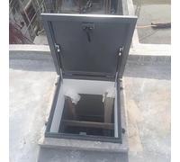 Escotilla de Techo, escotilla de Techo de Acero galvanizado - 21/23/25/29/31/33/35/37/39 Pulgadas, Puerta de Seguridad Negra con Recubrimiento en Polvo para Pozo, sótano, Acceso a sótano, CU