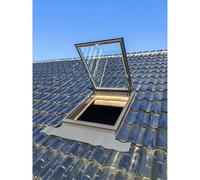 Escotilla de Techo, escotilla de Techo de aleación de Aluminio con tragaluz de Vidrio, Personalizable 100x100cm/39x39in, Ventana de Techo multiángulo para una Mejor iluminación Natural y Vis