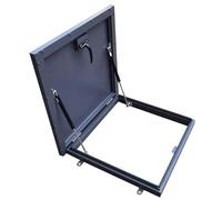 Escotilla de techo galvanizada resistente, cubierta personalizable para tragaluz de ático para un acceso seguro al techo y protección de la cabeza de pozo