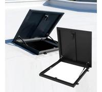 Escotilla de techo galvanizado, cubierta del Tragaluz del ático, escotilla de mantenimiento del techo, puerta de seguridad del techo pesada con manija de interruptor,Black-75x75cm/29.5 * 29.5in