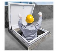 Escotilla de Techo, Puerta de Acceso al Techo de Acero galvanizado - Tapa de Escape Cuadrada Comercial de 61 x 99 cm para altillo, sótano, Patio - Puerta de sótano abatible con Cubierta Cont