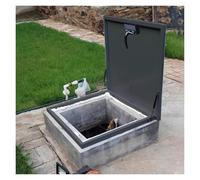 Escotilla de techo recubierta de zinc con tapa, mango de resorte de gas y sello, puerta de acceso versátil (50 x 50 cm) - Revestimiento en polvo para un uso duradero