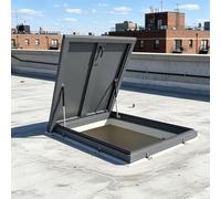 Escotilla De Techo Resistente A La Intemperie, Puerta De Acceso De Acero Duradero con Cerradura De Pestillo Seguro para Uso Comercial Y Residencial. Dark Gray 30x37in / 76.2x94cm