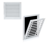 Escotilla de ventilación metálica con Rejilla, Cubierta de Retorno de Aire, diseño abatible, Panel de Acceso Transpirable para Sistemas HVAC, 7,8 x 7,8 Pulgadas (20 x 20 cm), Rejilla de Reto