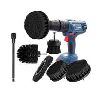 Escova de Broca Elétrica, 5PCS Eléctrico Cepillos Taladro Multifuncionales, Coche Limpieza Kit para Limpiar Paredes, Baño, Cocina, Tapiceria Coche, Piso Azulejo, Esquinas, Terraza (Negro)