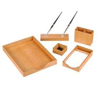 Escribania de sobremesa madera juego de 5 piezas cherry