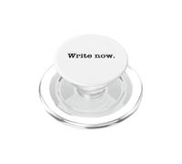 Escribe Ahora, motivación Divertida para escritores, Dicho Divertido PopSockets PopGrip para MagSafe