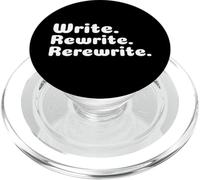 Escribe. Reescribir. Volver a Escribir. Escritura de Novedad Escritores Escritores PopSockets PopGrip para MagSafe
