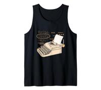 ESCRIBE Todos LOS DÍAS Máquina de Escribir Vintage Escritor Escritura Retro Meme Camiseta sin Mangas