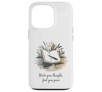 Escribe Tus Pensamientos Encuentra tu Paz Tema Reflexión y Carcasa para iPhone 13 Pro