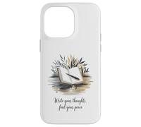 Escribe Tus Pensamientos Encuentra tu Paz Tema Reflexión y Carcasa para iPhone 14 Pro MAX