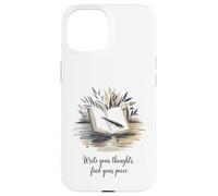 Escribe Tus Pensamientos Encuentra tu Paz Tema Reflexión y Carcasa para iPhone 15