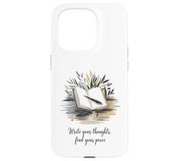 Escribe Tus Pensamientos Encuentra tu Paz Tema Reflexión y Carcasa para iPhone 15 Pro