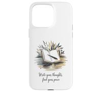 Escribe Tus Pensamientos Encuentra tu Paz Tema Reflexión y Carcasa para iPhone 15 Pro MAX