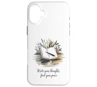 Escribe Tus Pensamientos Encuentra tu Paz Tema Reflexión y Carcasa para iPhone 16 Plus