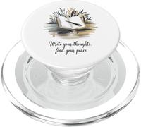 Escribe Tus Pensamientos Encuentra tu Paz Tema Reflexión y PopSockets PopGrip para MagSafe