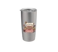 Escribe tus propias historias Máquina de escribir floral Escritor Autor Vaso térmico de acero inoxidable de doble pared