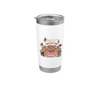 Escribe tus propias historias Máquina de escribir floral Escritor Autor Vaso térmico de acero inoxidable de doble pared