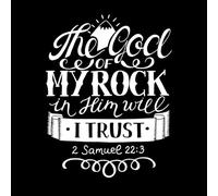 Escribiendo a mano el dios de mi roca en él lo haré. Pegatinas de tallado fino 52x67.3cm Se puede modificar y añadir información Blanco