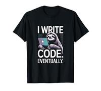 Escribo código eventualmente Perezoso Programador Vida Camiseta