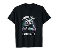 Escribo código eventualmente Perezoso Programador Vida Camiseta
