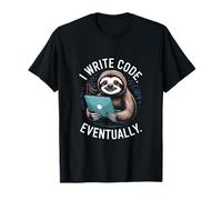 Escribo código eventualmente Perezoso Programador Vida Camiseta