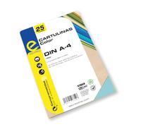 ESCRIBO Pack 25 Cartulinas Color Azul Celeste - 180 gr/m2 - Medida DIN A4 - Material 100% Reciclable