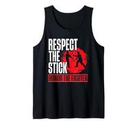 Escrima Arnis Artes Marciales Respect The Stick Camiseta sin Mangas