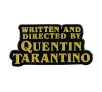 Escrito y dirigido por Quentin Tarantino Créditos de pantalla Guión Guión Director Director de Película Independiente Pulp Fiction Kill Bill Reservoir Dogs Once Upon Time Hollywood 3.0 cm Esmalte Pin