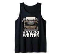 Escritor analógico Máquina de Escribir Vintage Autor de la Vieja Escuela Camiseta sin Mangas