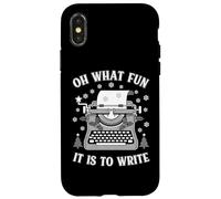 Escritor Autor Novelista Funny Christmas Oh What Fun Write Carcasa para iPhone X/XS