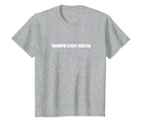 Escritor de Historias Triumph Camiseta, Niños, Gris Jaspeado, 10 años