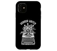 Escritor de terror Zombie Vintage Máquina de escribir Novelista de Halloween Carcasa para iPhone 11